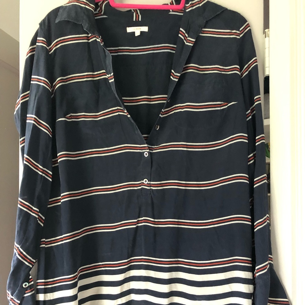 J Crew Striped Blouse